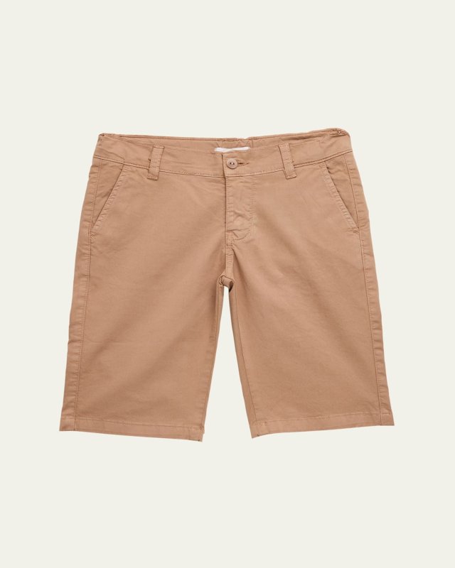 Boy's Stretch Cotton Bermuda Shorts